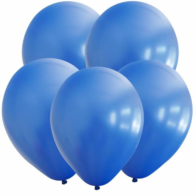 Набор воздушных шаров Синий, Пастель / Dark Blue 12 дюймов (30 см), 100 штук, Веселуха