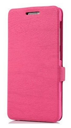 Чехол-книжка MyPads для Leagoo Z5 водоотталкивающий с мульти-подставкой на жесткой металлической основе розовый
