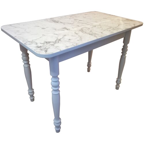 Стол раздвижной 100-130 белый мрамор