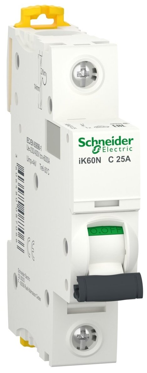 Автоматический выключатель SCHNEIDER ELECTRIC ACTI9 iK60 1П 25A C