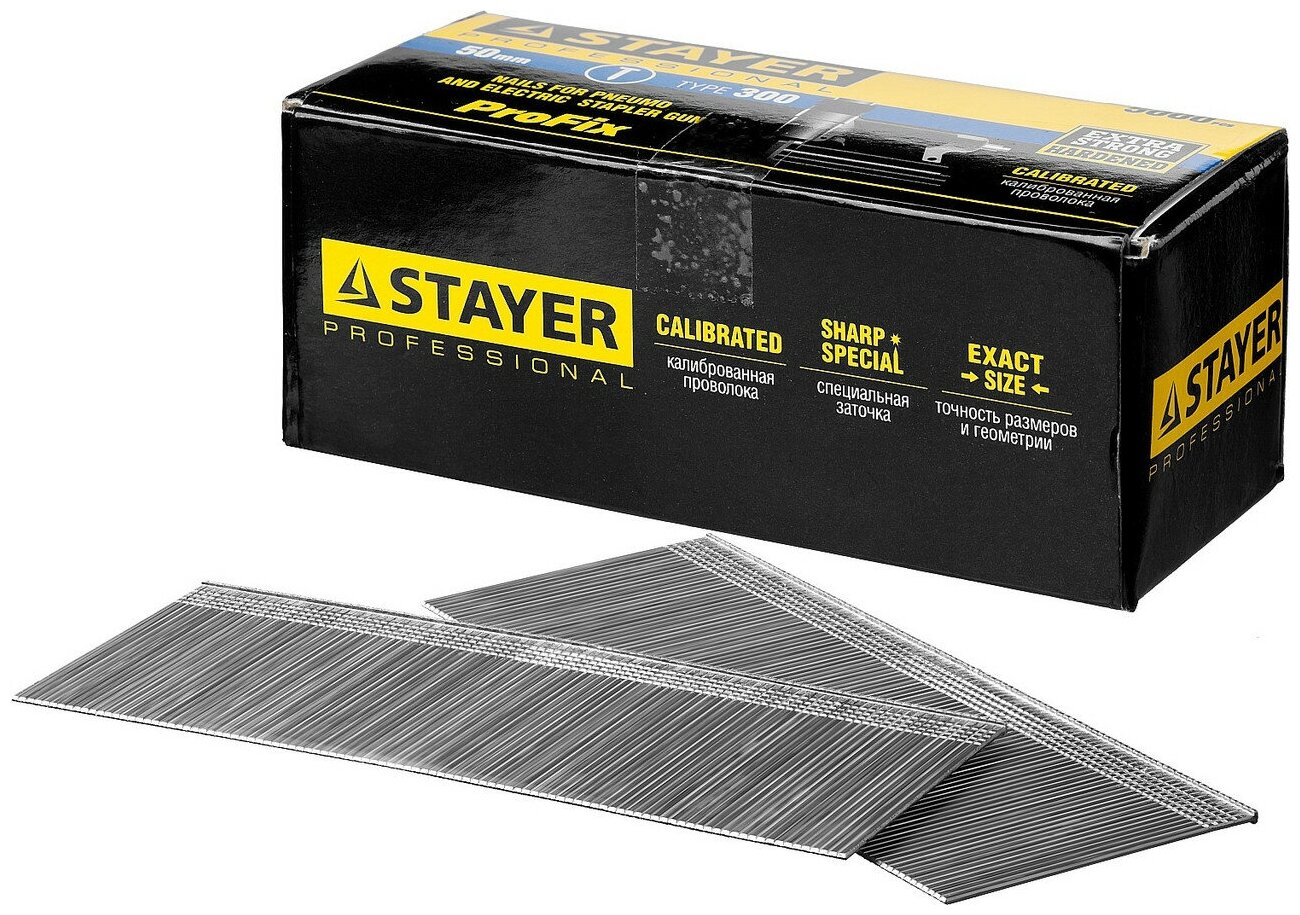 STAYER тип 18GA (47 / 300 / F) 50 мм, 5000 шт, гвозди для нейлера (31530-50) - фотография № 1