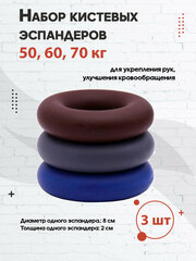 Набор кистевых эспандеров Fortius 3 шт. (50, 60, 70 кг)