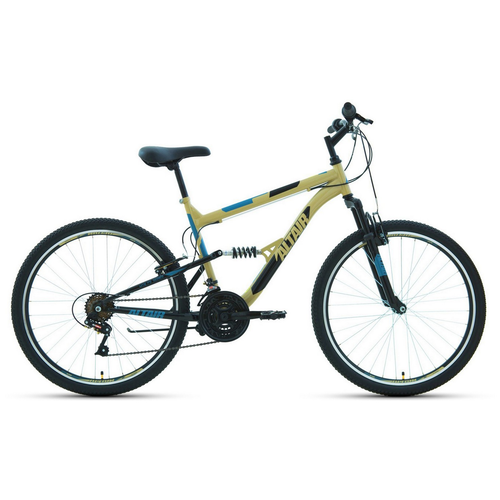 Горный (MTB) велосипед Altair MTB FS 26 1.0 (2021), рама 18, черно-бежевый