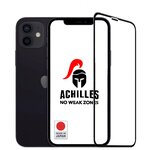 Premium защитное стекло для Apple iPhone 12 Mini Achilles 5D с защитной сеткой на динамике / Премиум защитное стекло для Эпл Айфон 12 Мини (Черный) - изображение