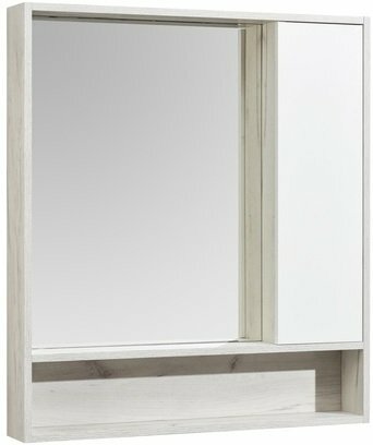 Зеркальный шкаф Aquaton Флай 80x91 1A237702FAX10 белый/дуб