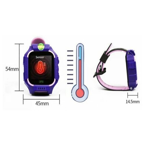 Детские умные часы Smart Baby Watch SBW 3 Фиолетовые приложение SBW 761700₽