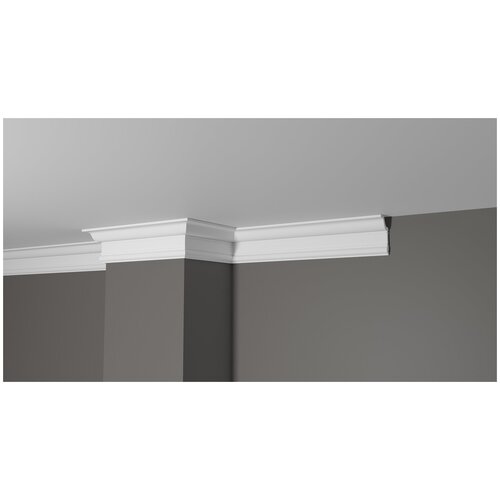 Потолочный плинтус-карниз под покраску Decor-Dizayn DD501 белый 1шт 600₽