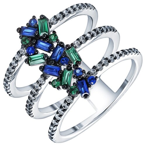 фото Element47 кольцо из серебра 925 пробы с кубическим цирконием dm3349r_ko_001_wg, размер 18.5