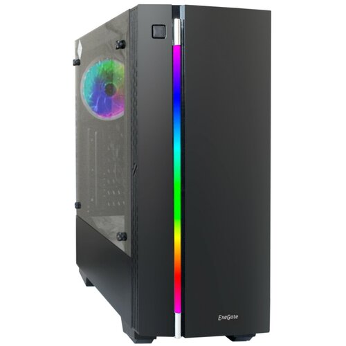 Корпус Exegate EVO-9201 Black-RGB light, 500NPX (EX283744RUS)