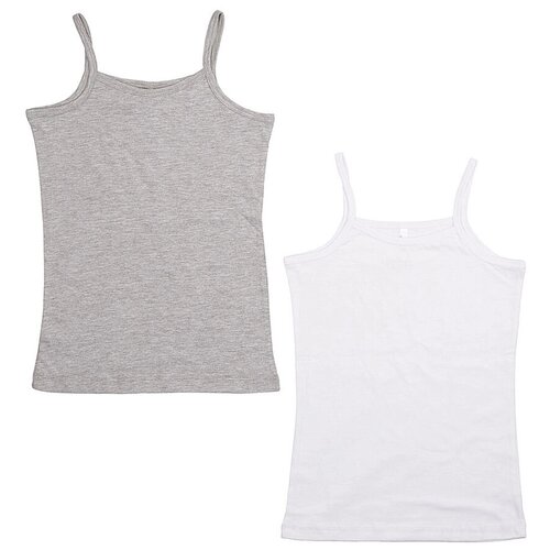 фото Майка modis, размер 158, белый/серый