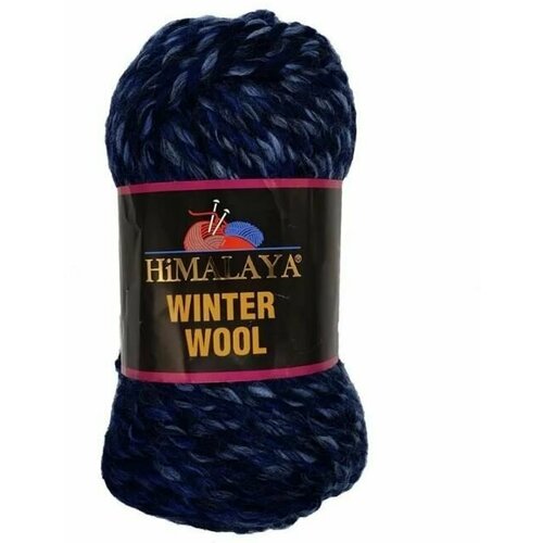 HIMALAYA Winter Wool, 100 грамм, 70 метров, 80% акрил, 20% шерсть 19 Темно-синий