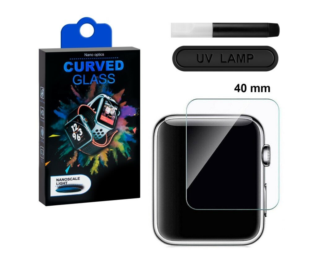 Защитное стекло для Apple Watch 40mm UV Glue