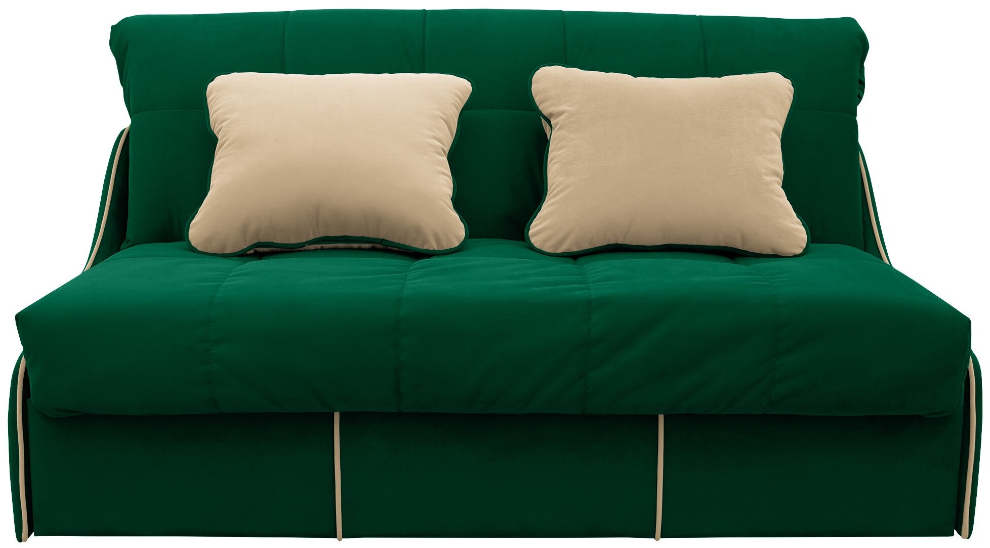 Диван-кровать Лайн, зеленый, механизм Аккордеон, 135х100х98 см, спальное место 120x200 см