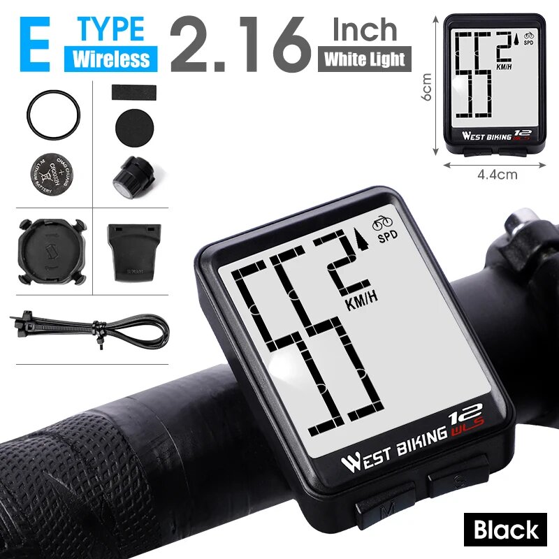 West Biking велокомпьютер YP0702041, Черный