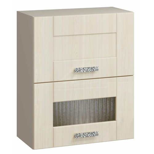 Навесной кухонный шкаф 60х72х31 см ЛДСП МДФ стекло 2 дверцы 1 полка без ящиков 5990₽