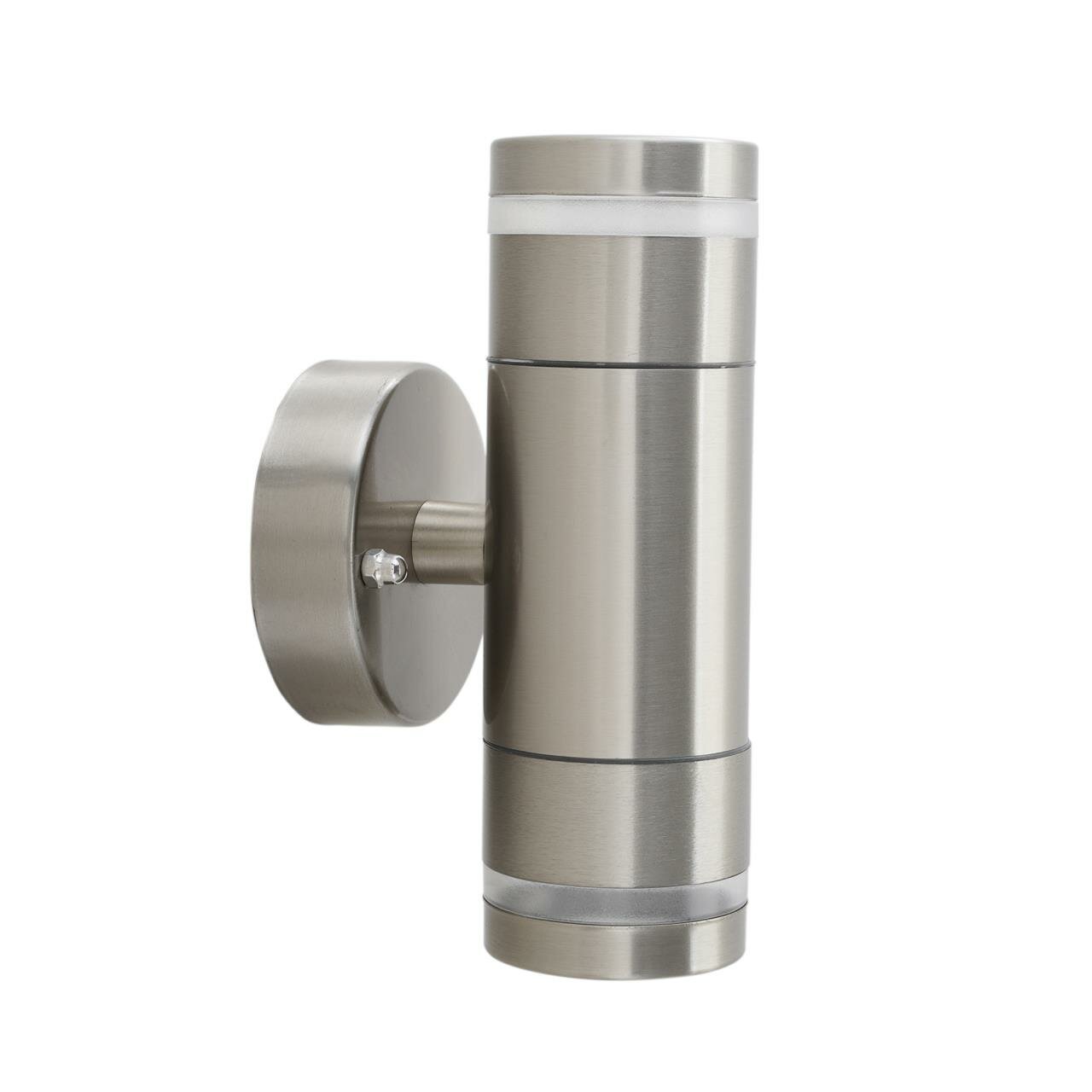 11-112 Светильник уличный настенный 2хMAX 15Вт 2хGU10 ~230В 50Гц IP54 96х57х183мм хром метал