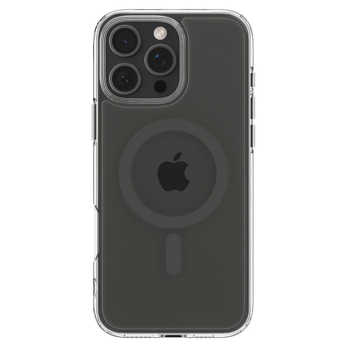 Чехол Spigen на iPhone 16 Pro Max (ACS07999) Ultra Hybrid MagSafe / Спиген Чехол для Айфон 16 Про Макс Прозрачный Серый — фото 1