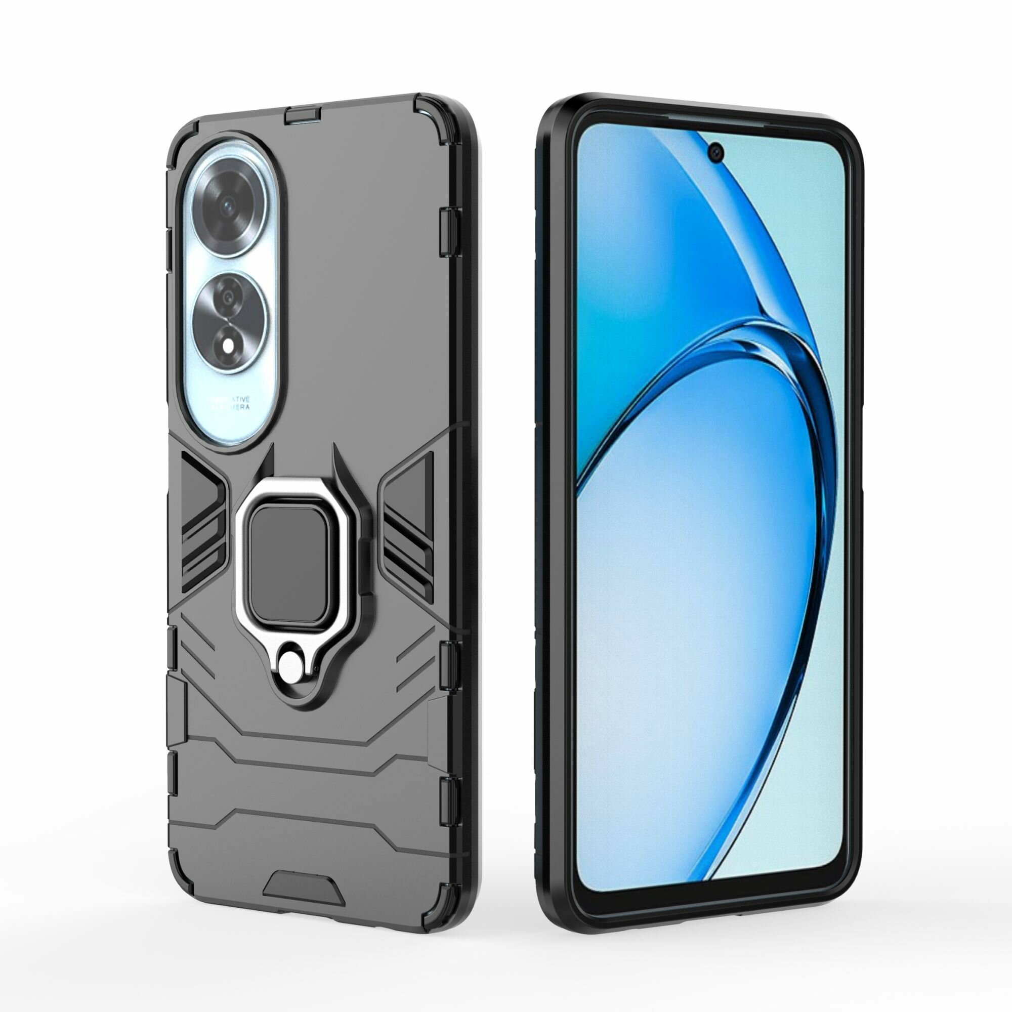 Чехол противоударный для Oppo A60 / Оппо А60 (Черный) — фото 1