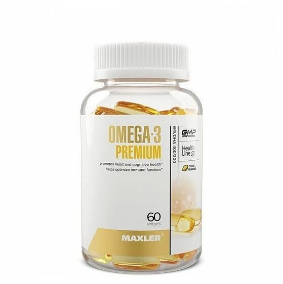 Maxler Omega-3 Premium, Омега 3 Премиум (EPA/DHA 400/200 ), 60 шт