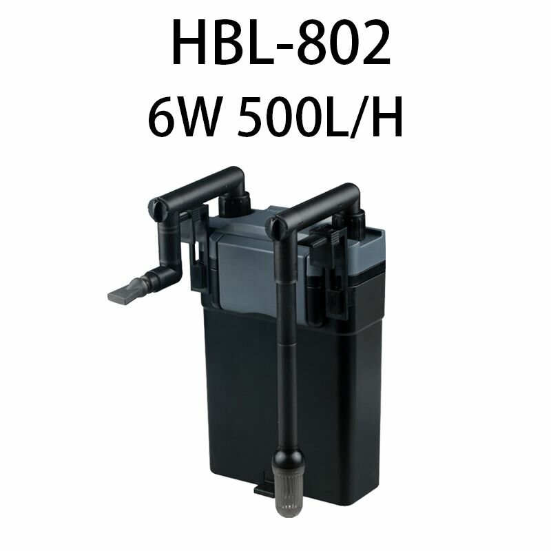 Аквариумный фильтр, подвесной фильтр SUNSUN HBL-802 мощностью 6 Вт 500Л/ч, подходит для аквариума объемом 80-120 литров