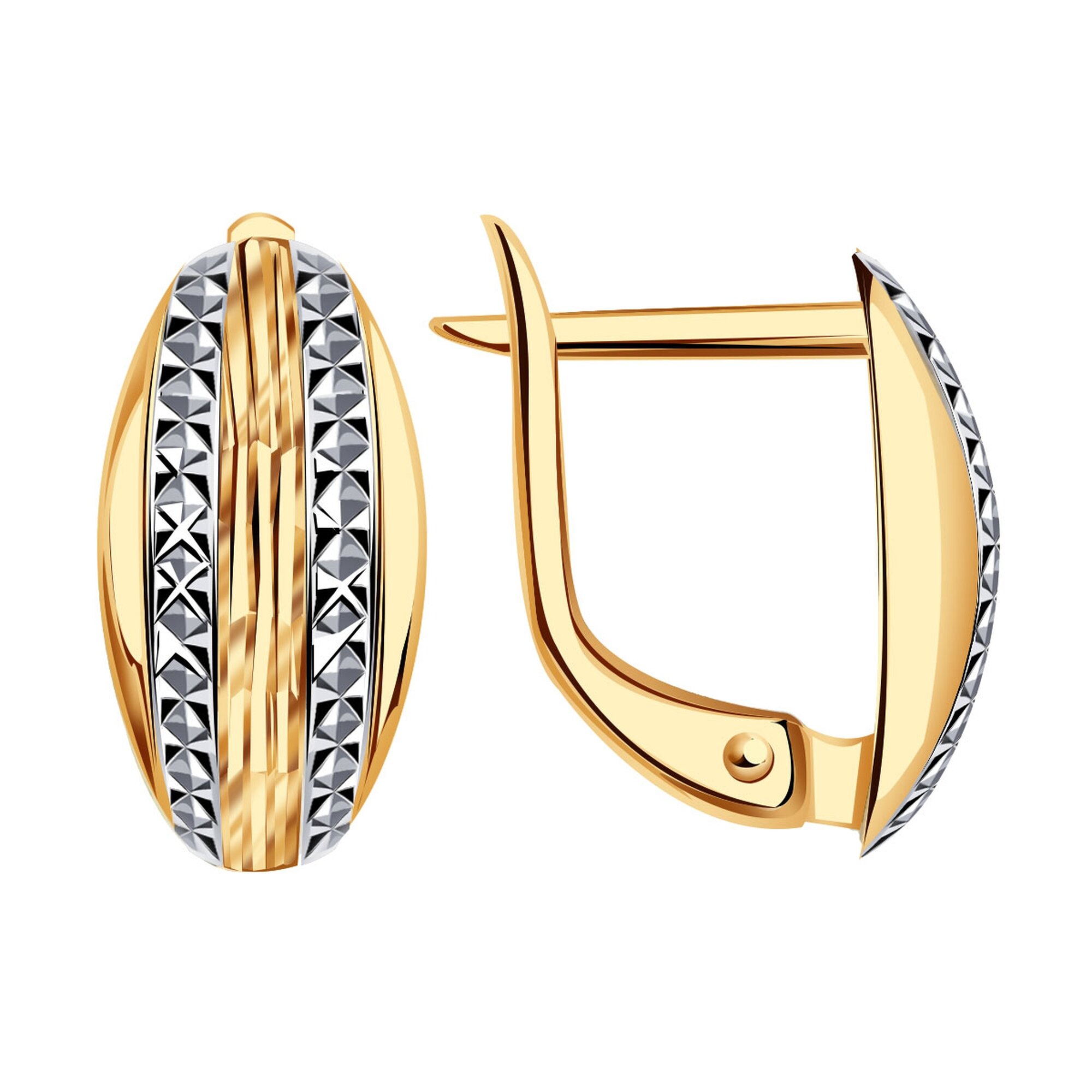 Серьги Diamant online, красное золото, 585 проба