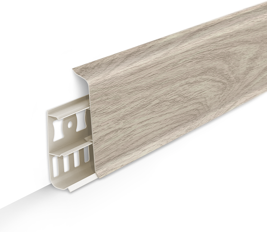 Плинтус напольный Ideal «Сосна снежная» высота 80 мм длина 2.2 м