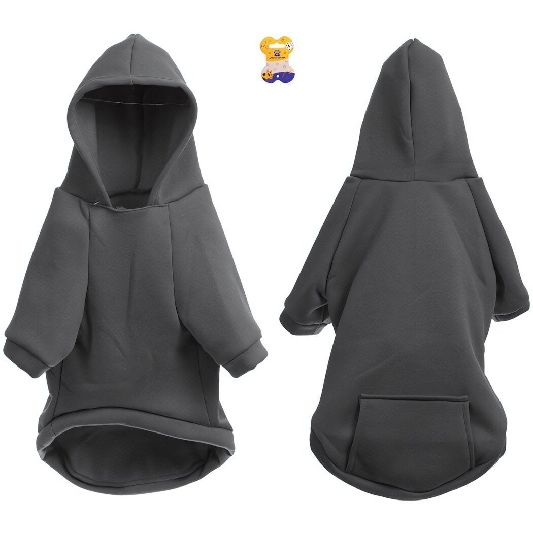 Толстовка для собак «BRO Style», черная, 2XL, флис, комфорт и тепло