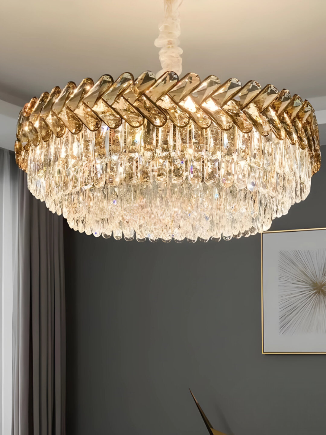 Люстра потолочная, с регулировкой высоты, для спальни, зала, прихожей