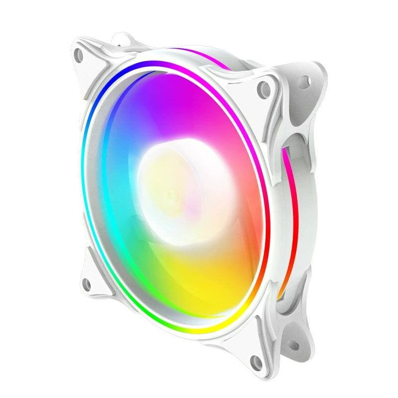 Вентилятор для корпуса ПК с подсветкой RGB – LOVINGCOOL белый