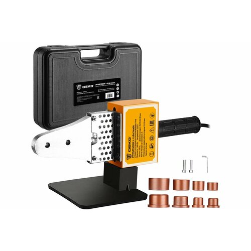 DEKO Аппарат для сварки полипропиленовых труб PPWM1600W в пластиковом кейсе 4 насадки 20-40 мм 085-3012 143000₽