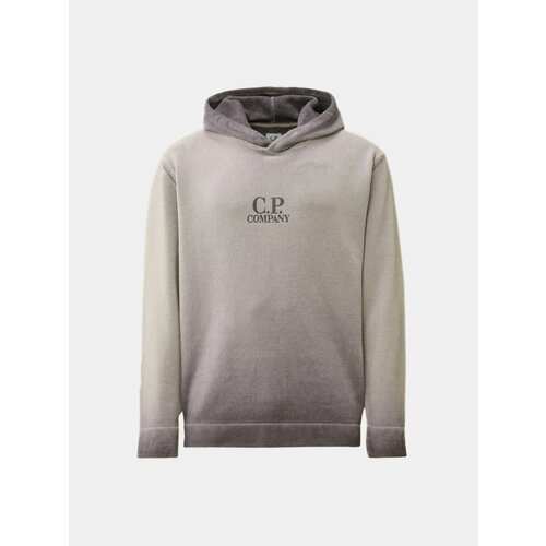 фото Худи c.p. company chenille cotton hooded knit, размер xxl, , фиолетовый