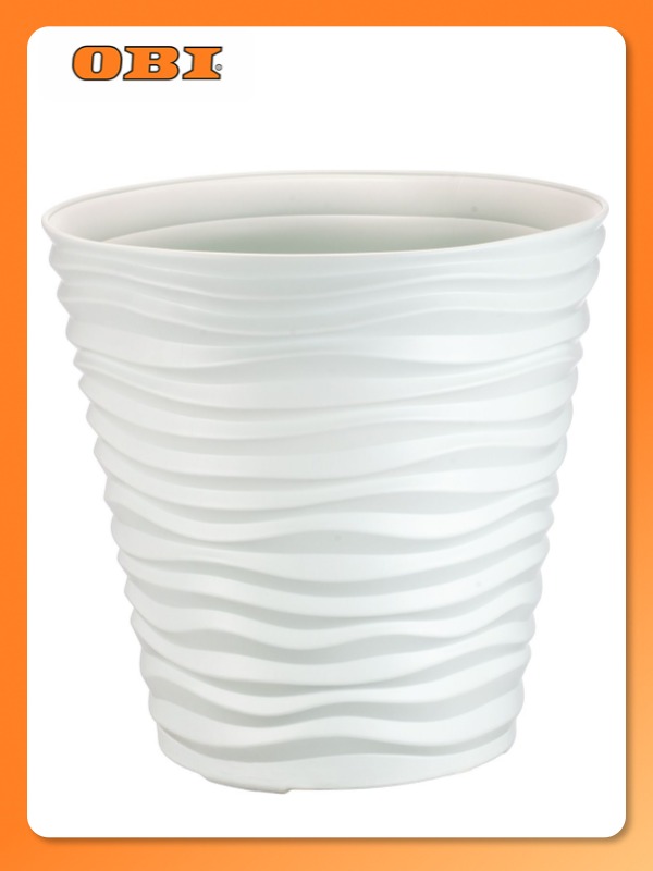 Кашпо  Дюна  IDEA  керамическое  пластик  для балкона  напольная  50 литров