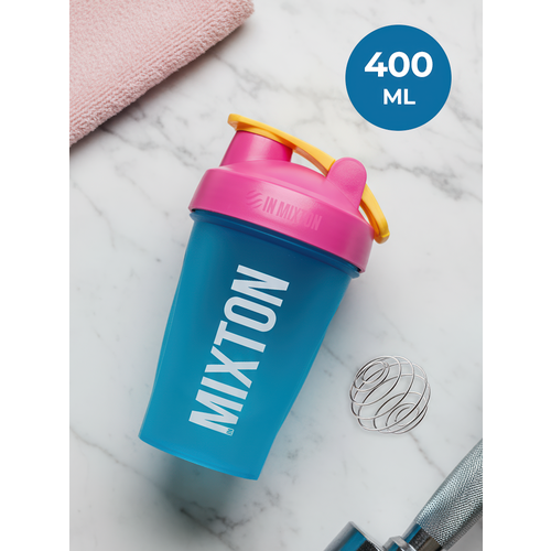Шейкер для протеина и коктейлей спортивный inMixton 400 мл Голубой