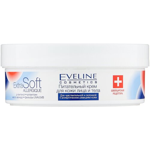 Крем для лица и тела EVELINE Extra Soft Allergique для чувствительной и склонной к аллергии кожи, 200 мл