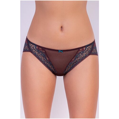 фото Milavitsa трусы слипы кружевные с низкой посадкой непредсказуемая, размер 102, конфитюр