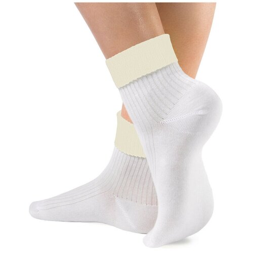 фото Женские носки conte elegant средние, размер 23, белый, бежевый