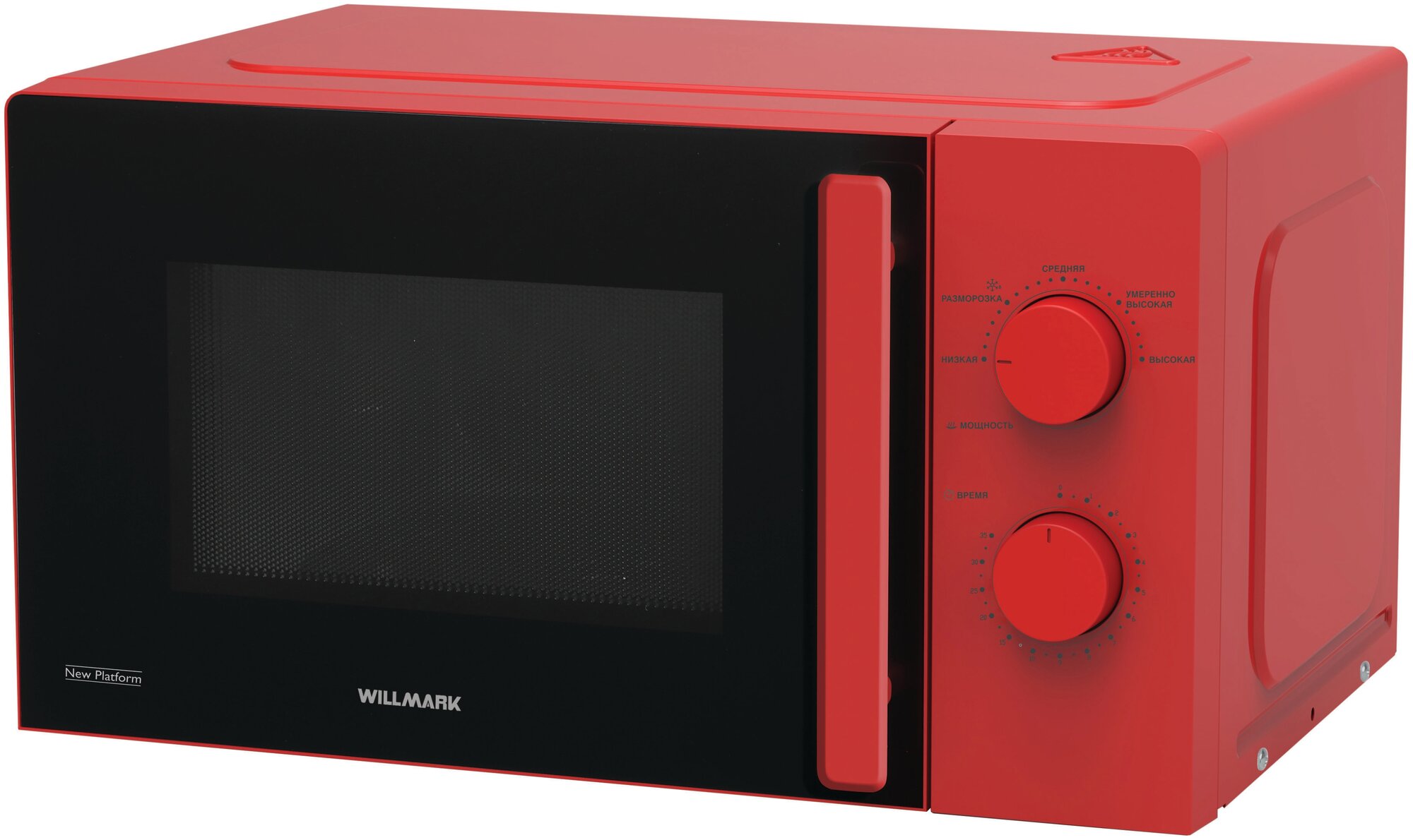 Микроволновая печь Willmark Wmo-270mcr (20л, 700Вт, механическая ПУ, ручка д/открыв. дверцы, красн.)