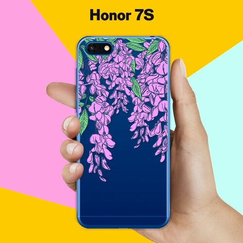 Силиконовый чехол Цветы фиолетовые на Honor 7S силиконовый чехол цветы фиолетовые на honor 8a pro