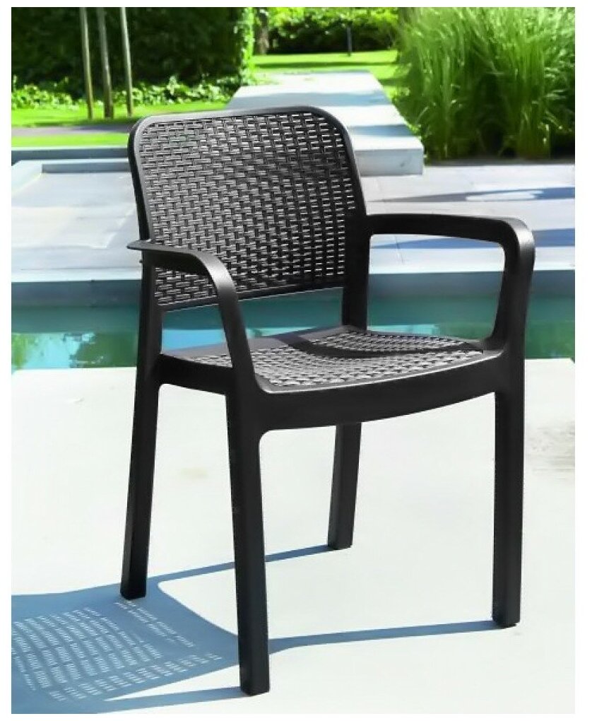 Пластиковый стул Samanna (коричневый) - фотография № 2