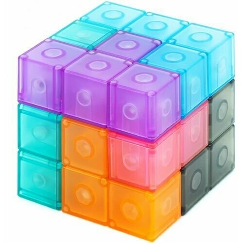 головоломка qiyi mofangge 3x3x3 mirror blocks зеркальный с наклейками черный золотой Магнитный Конструктор MoYu Luban Lock Magnetic 3x3 / Развивающая головоломка 3х3 / Цветной пластик