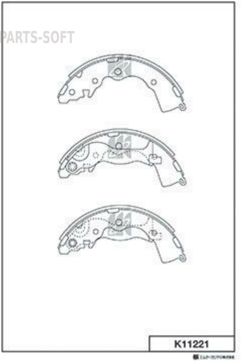Колодки тормозные барабанные задние KASHIYAMA K11221