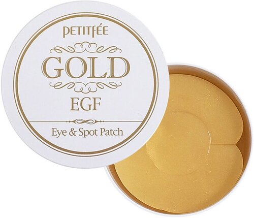 Petitfee Патчи для глаз и лица с EGF 24-каратным золотом и экстрактом женьшеня Gold & EGF Eye & Spot