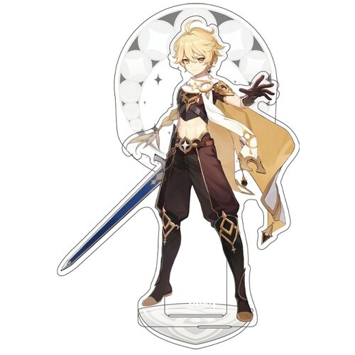 Фигурка miHoYo Genshin Impact Character Standee Traveler Aether, 15.5 см game genshin impact kong cosplay traveler aether costume sora cosplay genshin impact aether kong cosplay