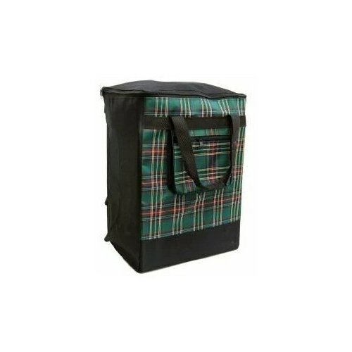 фото Сумка дорожная сатель, 37 л, 25х45х34 см, ручная кладь, черный, зеленый