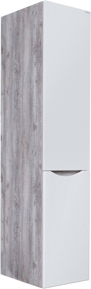 Пенал для ванной комнаты подвесной ТАЛИС-35 см с б/к универсальный бетон пайн/белый глянец - фотография № 5