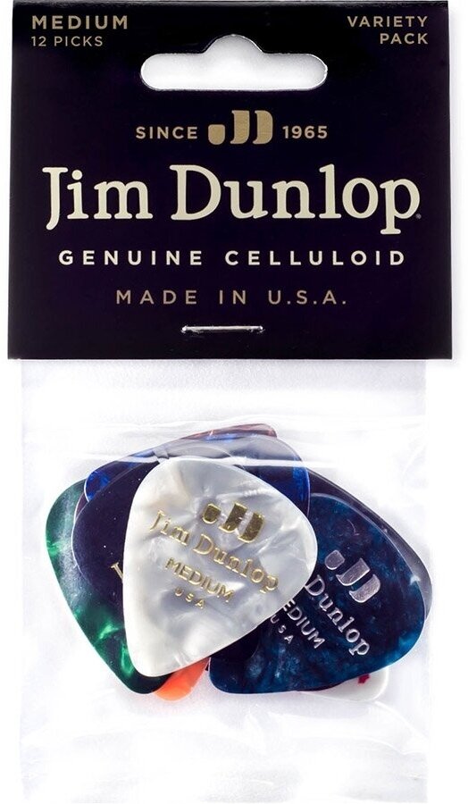 Набор медиаторов средние 12 шт Dunlop Variety Celluloid PVP106 12Pack