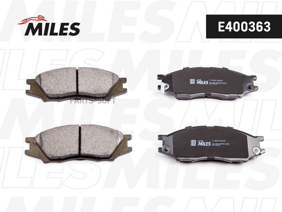 MILES E400363 Колодки тормозные передние (без датчика) (Смесь Low-Metallic) NISSAN ALMERA CLASSIC 06- (TRW GDB3563) E400363