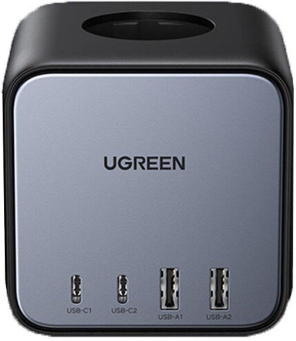 Зарядное устройство сетевое UGREEN 60113_ DigiNest Cube Charging Station 65W with 2*USB-C and 2*USB-A, цвет: серый космос - фото №7