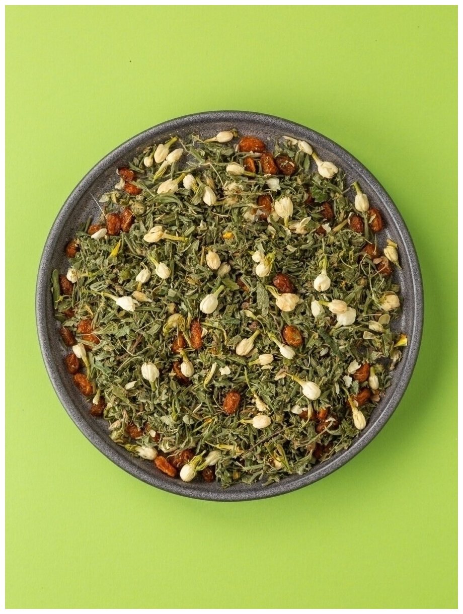 Цветочный чай тизан Калган с облепихой и жасмином "Курильский чай" - фотография № 9