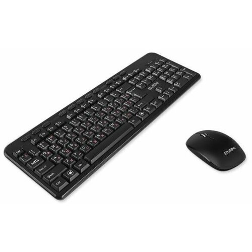 Клавиатура+мышь беспроводная SVEN KB-C3200W черный. Товар уцененный клавиатура мышь sven kb c3200w чёрные